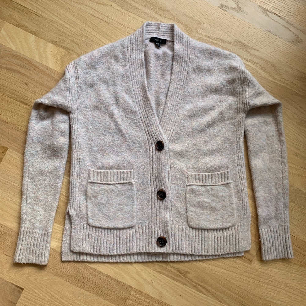 Madewell cardigan sweater alpaca merino wool pink sz XXS